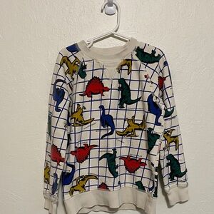 Hanna Andersson Boy’s Dinosaur Print Crewneck Sweater - Multicolor